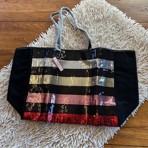Victoria Secret Sequin Tote Bag NWT